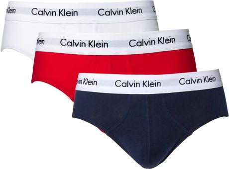 Calvin Klein Calvin Klein 3 Pack Brief in Blue for Men (white) - Lyst