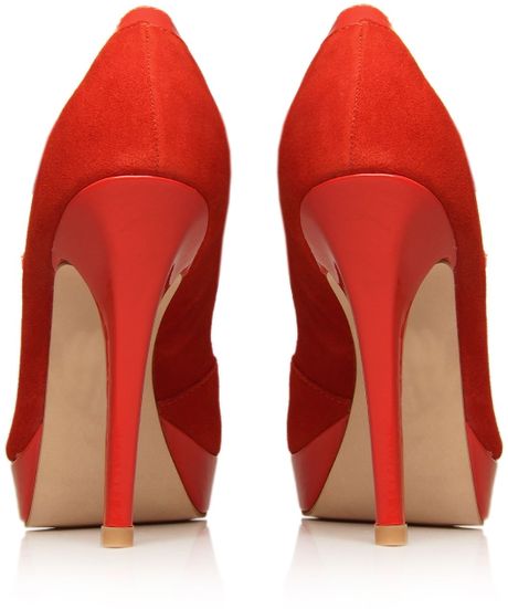 carvela red court shoes
