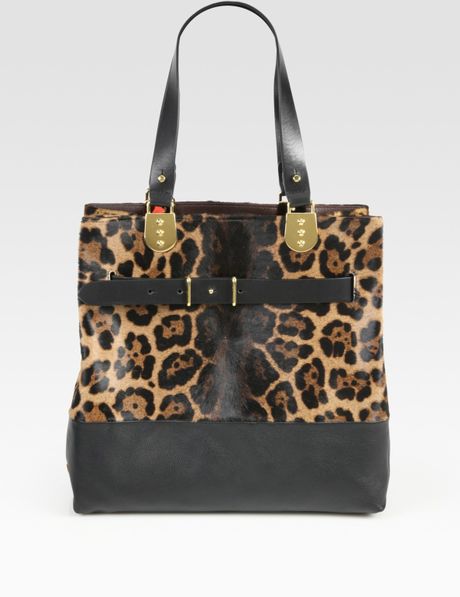 Christian Louboutin Sybil Leopardprint Pony Hair Leather Tote Bag in Animal (leopard) - Lyst