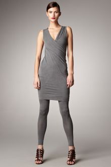 Donna Karan New York Sleeveless Twisted Jersey Tunic - Lyst