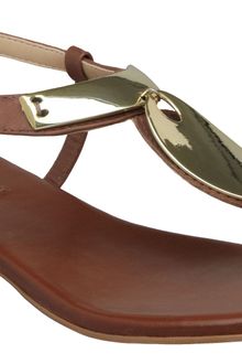 Dune Fifi D Metal Trim Flat Sandals - Lyst