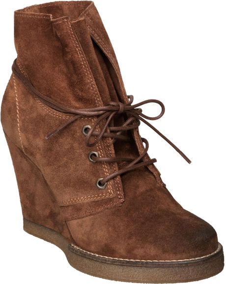 leather winter boots with wedge crepe sole