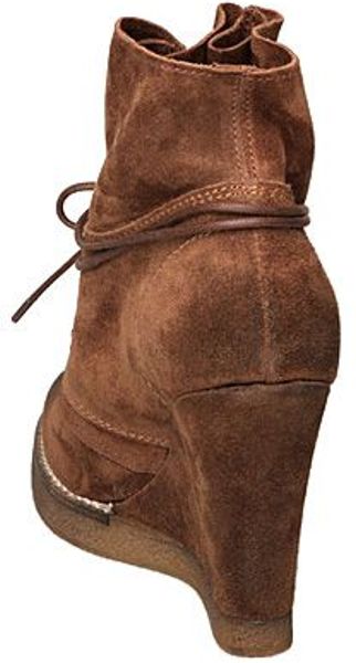 leather winter boots with wedge crepe sole