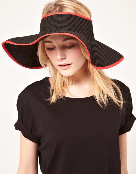 French Connection French Connection Lady Visor Hat in Black - Lyst