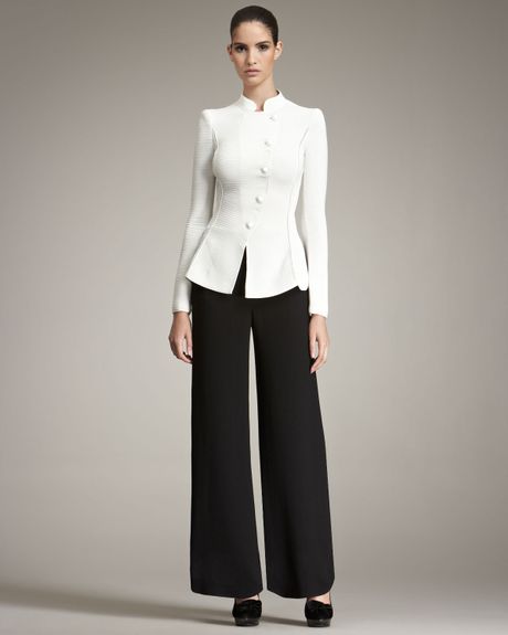 Giorgio Armani Frontpanel Pants in Black - Lyst