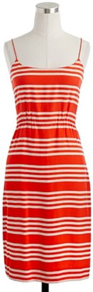 J.crew Blouson Dress in Stripe in Red (cerise) - Lyst