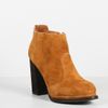 Jeffrey Campbell Desmond Suede Bootie with Tall Heel  in Yellow (mustard) - Lyst