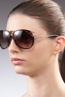 Jimmy Choo Terrence Aviator Sunglasses Havana - Lyst