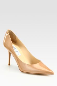Jimmy Choo Agnes Patent Leather Point Toe Pumps - Lyst