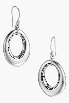 John Hardy Kali Silver Open Oval Earrings - Lyst