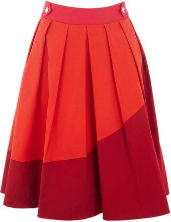 Karen Millen Colour Contrast Collection Skirt - Lyst
