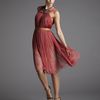 Lanvin Pleated Tulle Dress in Pink - Lyst