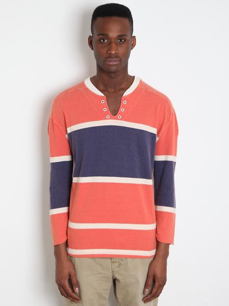 Levi's Vintage Clothing Levis Vintage Clothing Mens Long Sleeve Hockey Tshirt in Blue for Men (orange) - Lyst