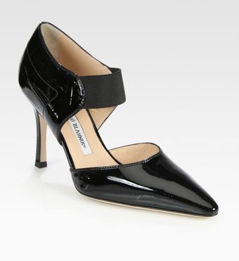  Patent Leather Mary Jane Point Toe Pumps 