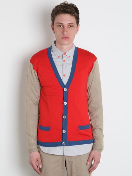 Marc Jacobs  Silk Cotton Cashmere Cardigan in Beige for Men (red) - Lyst