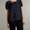 Maxmara Weekend Nome Embellished Top with Silky Front in Blue (midnight) - Lyst
