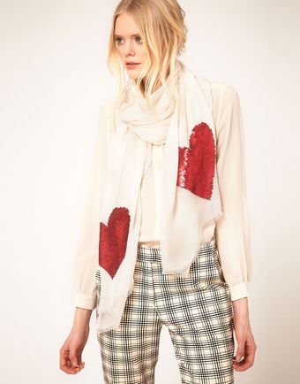 Moschino Cheap & Chic Moschino Cheap Chic Heart Scarf - Lyst