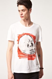 Cheap Monday Cheap Monday Chalk Skull Tshirt - Lyst