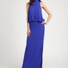 Nicole Miller Silk Gown in Blue (blueberry) - Lyst