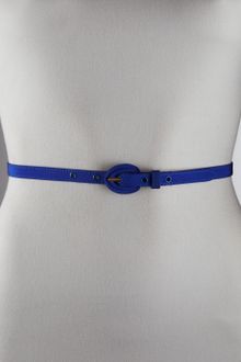 Oscar de la Renta Classic Skinny Belt Cobalt - Lyst