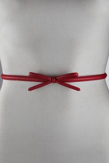 Prada Saffiano Skinny Bow Belt  - Lyst