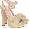 Red Valentino Printed Canvas Platform Sandals in Floral (multicolored) - Lyst