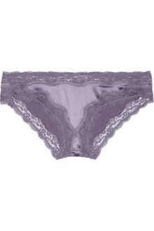 Stella McCartney Clara Whispering Stretchsilk Satin and Lace Briefs - Lyst