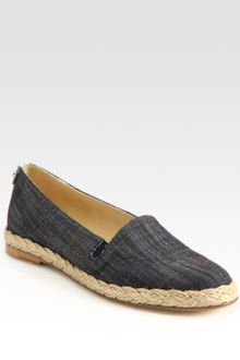 Stuart Weitzman Country Denim Espadrille Loafers - Lyst
