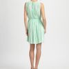 Tibi Sleeveless Pleated Dress in Green (mint) - Lyst