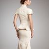 Zac Posen Faille Peplum Jacket in White (ivory) - Lyst