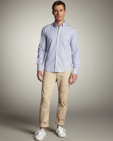 Vince Selvedge Twill Pants in Green for Men (khaki) - Lyst