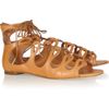 Alexander Mcqueen Leather Gladiator Sandals in Brown (camel) - Lyst