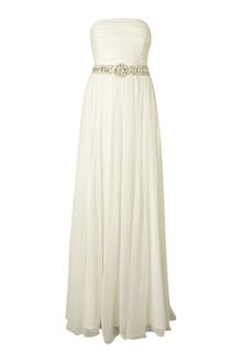 Anoushka G Layla Strapless Empire Silk Dress - Lyst