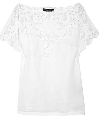 Antik Batik Naya Cutout Floral Lace Cotton Top - Lyst