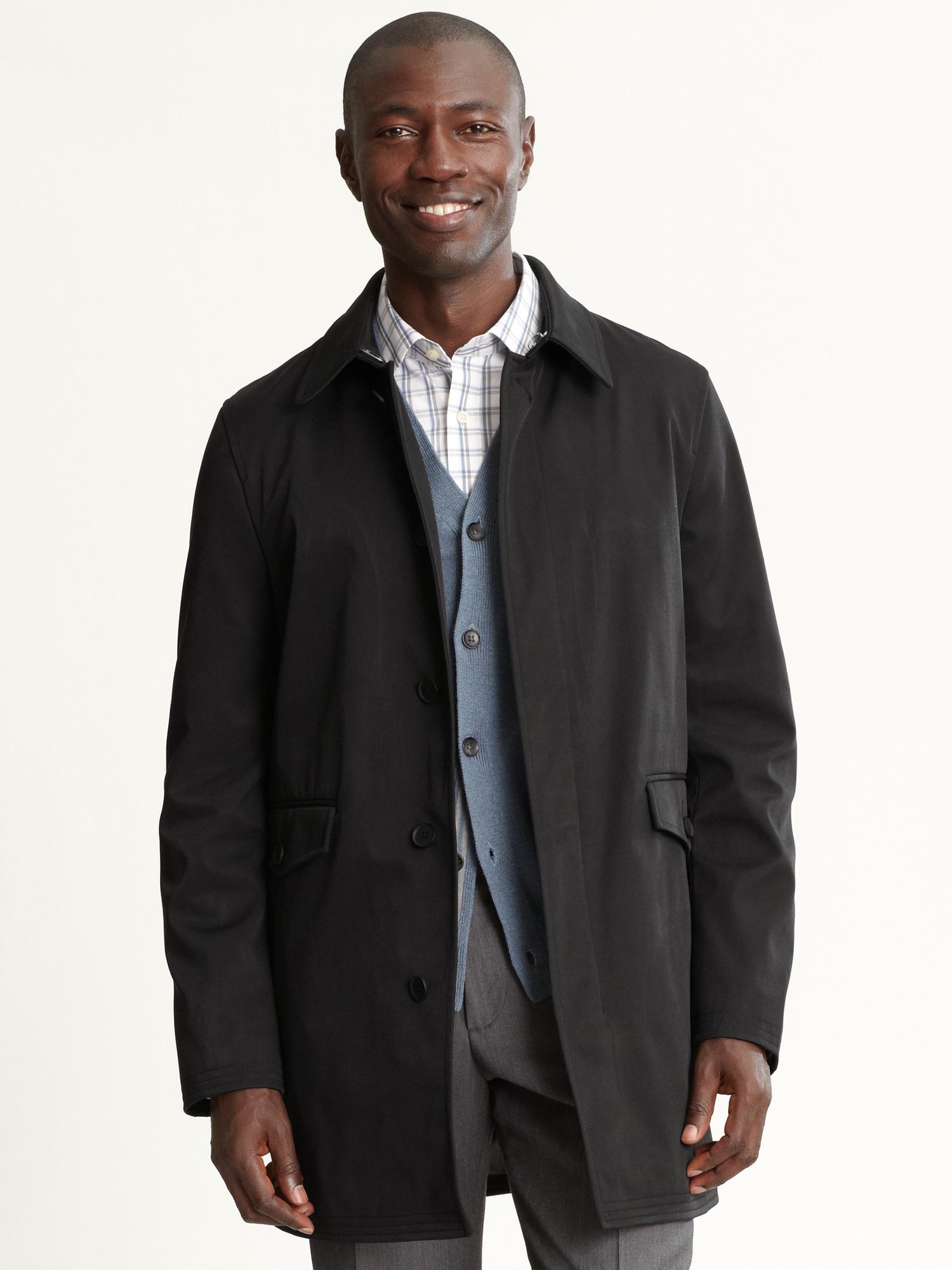 Banana Republic Black Mac Jacket in Black for Men Lyst