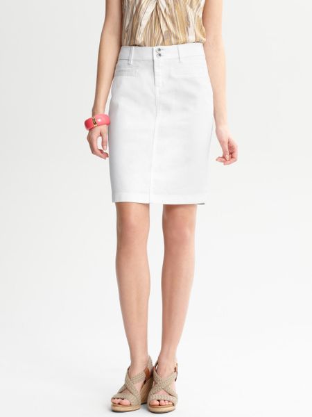 Denim Skirt White 92