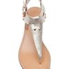 Belle By Sigerson Morrison Metallic Leather Sandal in Silver (rose) - Lyst
