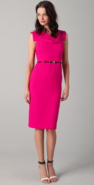 Black Halo Jackie O Belted Dress - Lyst