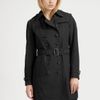 Burberry Brit Belted Trenchcoat in Black - Lyst