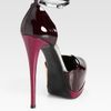 Giuseppe Zanotti Colorblock Patent Leather and Metallic Leather Platform Sandals in Purple (bordeaux) - Lyst