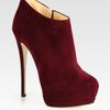 Giuseppe Zanotti Suede Platform Ankle Boots in Red (bordeaux) - Lyst
