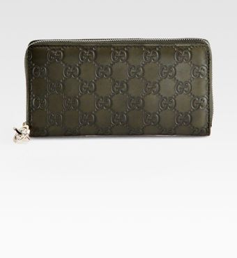 Gucci Gg Twins Leather Zip Around Continental Wallet - Lyst
