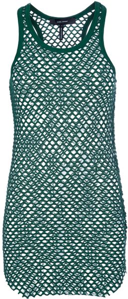 Isabel Marant Fishnet Top in Green - Lyst