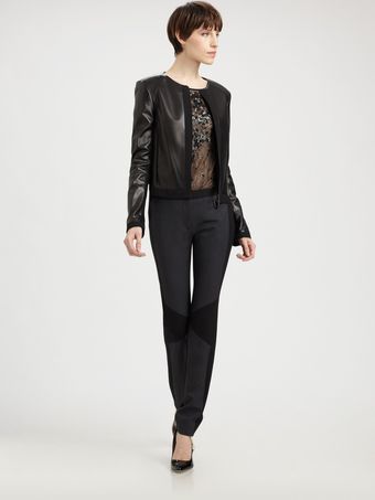  Zip Front Leather Jacket 