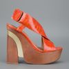 Jeffrey Campbell Leather Sandals in Orange - Lyst