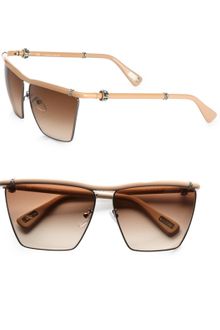 Lanvin Swarovski Crystal Accented Modified Square Sunglasses - Lyst