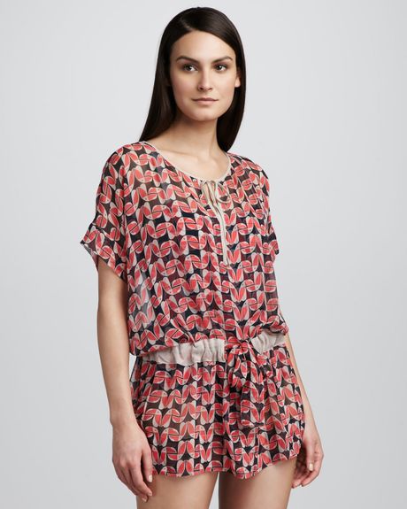 Marc By Marc Jacobs Toucan Do It Sheer Coverup in Red (normandy blue) - Lyst
