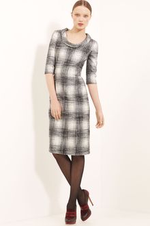 Oscar de la Renta Plaid Bouclé Dress - Lyst