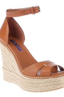 Ralph Lauren Wedged Sandal - Lyst