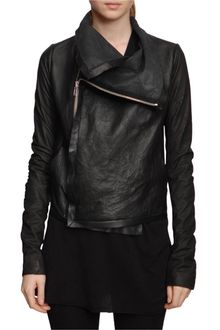 Rick Owens Biker Leather Jacket - Lyst